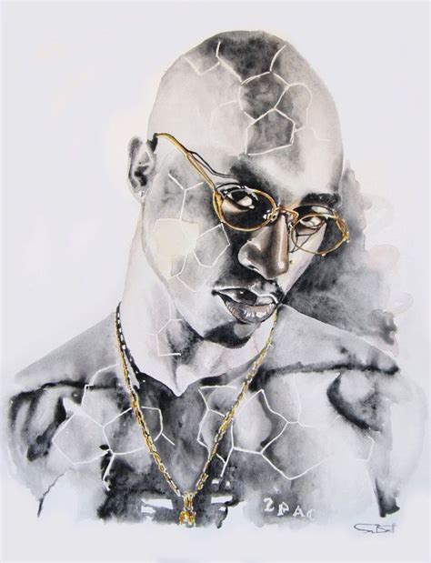 Tupac Shakur Original Painting Tupac Watercolor Abstract Etsy 2pac