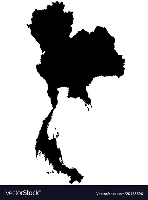 Thailand Outline Map Royalty Free Vector Image Sexiz Pix