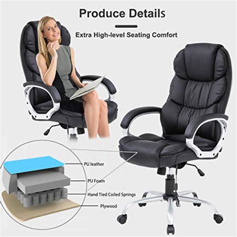 Home Office Chair Massage Desk Chair Ergonomic Computer Chair With Lumbar Support Headrest