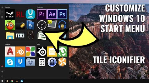 How To Customize Windows 10 Start Menu Tiles And Icons Youtube