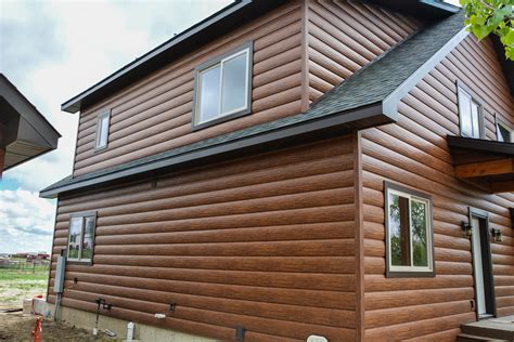 Red Cedar Cabin Siding Maintenance Free Log Siding Log Vinyl Siding