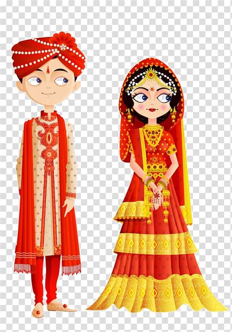 Indian Cartoon Wedding Card