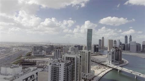 Dubai December 2016 Aerial View Of City Skyscrapers Dubai At Stock