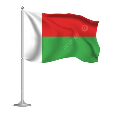 Madagascar National Waving Bander Png Madagascar Bandera De