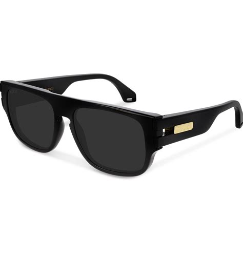 gucci square frame acetate sunglasses black gucci