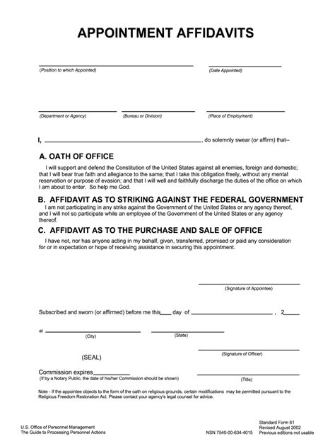 Opm Sf 61 2002 2022 Fill And Sign Printable Template Online Us