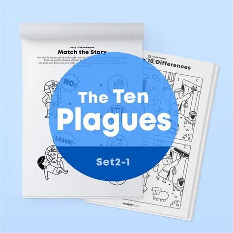 The Ten Plagues Activity Worksheets Bible Set For Kids Hisberry