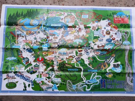 Six Flags Great America Map 1995 Themepark
