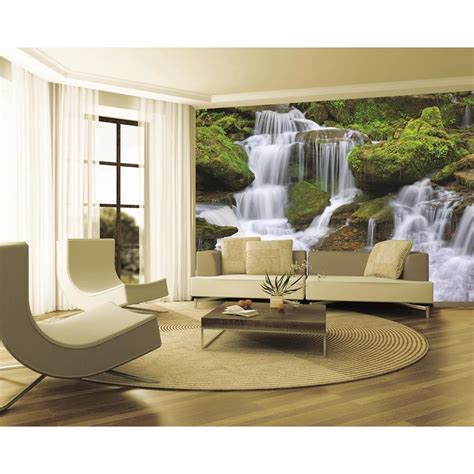 1 Wall Forest Waterfall Mural Photo Giant Poster 315 X 232m W4p