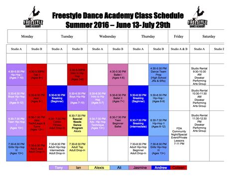 Freestyle Dance Academy Summer 2016 Freestyle Dance Academyfreestyle