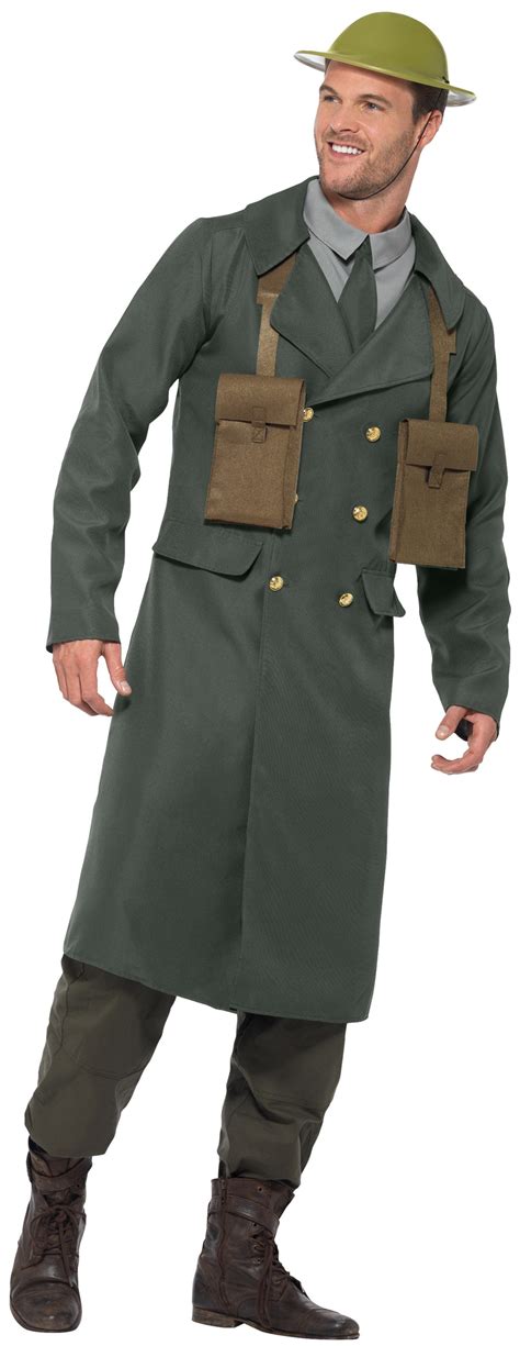 Ww2 British Officer Mens Fancy Dress Military Army Uniform Adults