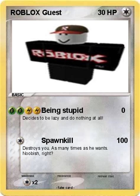 Pokémon Roblox Guest 6 6 Being Stupid 0 My Pokemon Card