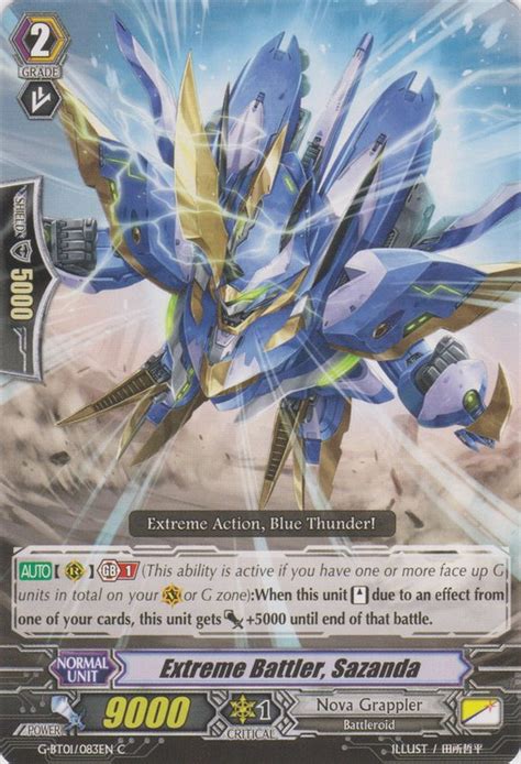 g bt01 083en extreme battler sazanda cardfight vanguard