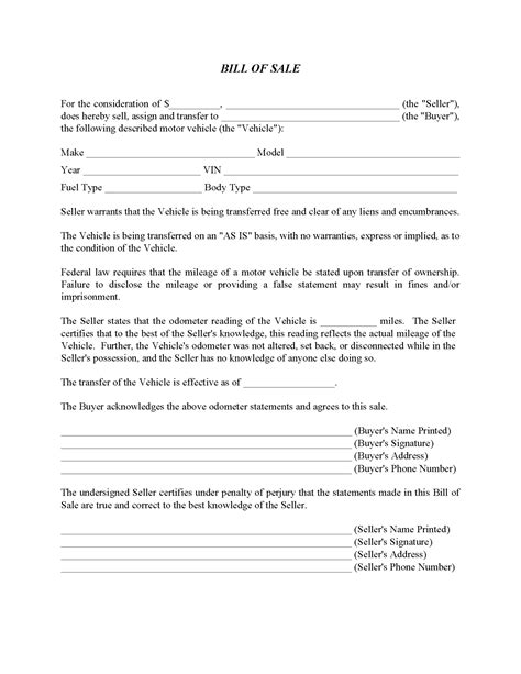 Free Fillable Alabama Vehicle Bill Of Sale Form Pdf Templates Images