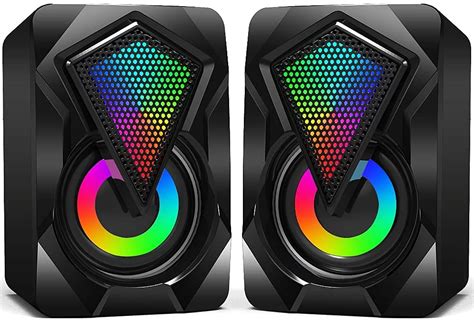 Buy Njsj Pc Speakersmini Desktop Speaker For Pc With Colorful Led