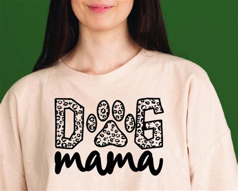 Dog Mama Leopard Svg Dog Mom Leopard Png Dog Mom Shirt Svg Dog Lover