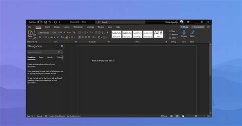 Our First Look At Microsoft Word For Desktop With A Redesigned Dark Ui