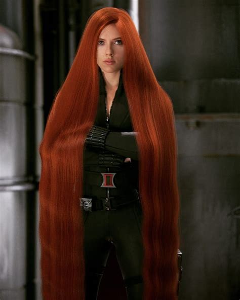 Black Widows Gorgeous Long Red Hair Long Red Hair Anime Long Hair