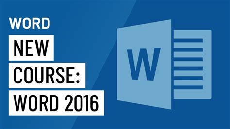 New Course Word 2016 Youtube