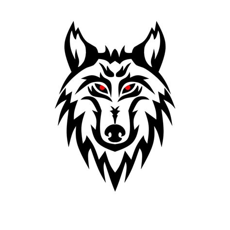 Wolf Clipart Vector Red