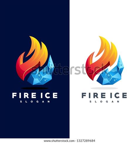 Fire Ice Logo Stock Vector Royalty Free 1327289684