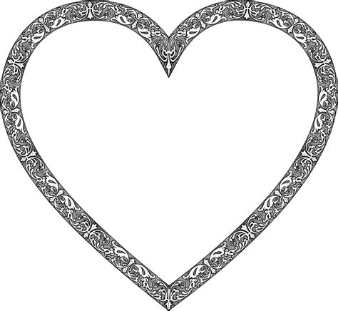Picture Library Techflourish Collections Clipart Vintage Heart Frame