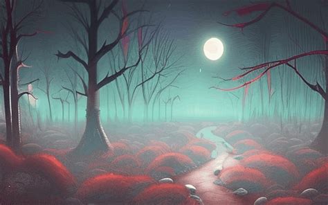 Creepy Woods In The Midnight Hour Graphic By Eifelart Studio · Creative