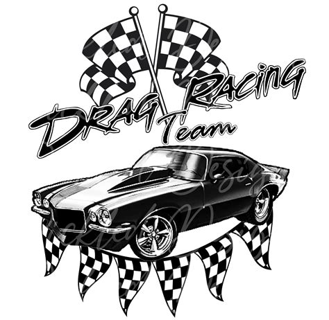 Download 72 Camaro Drag Racing Design For Decals Race Car Etsy