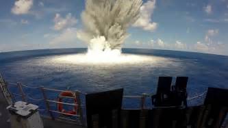 10000 Explosive Charge Underwater Shock Test Youtube