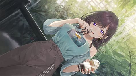 Download 1920x1080 Beautiful Anime Girl Coffee Summer