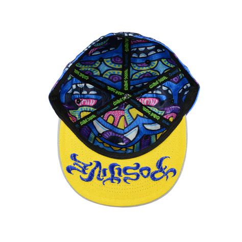 Chris Dyer Harmoneyes Blue Pattern Fitted Hat Positive Creations