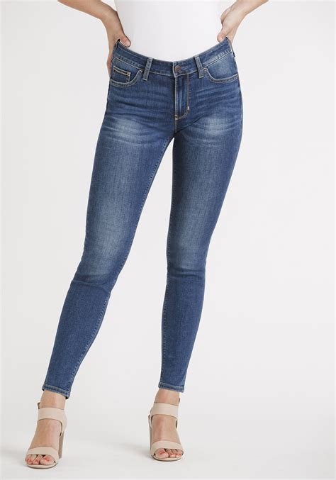 Womens Mid Rise Skinny Jeans Warehouse One
