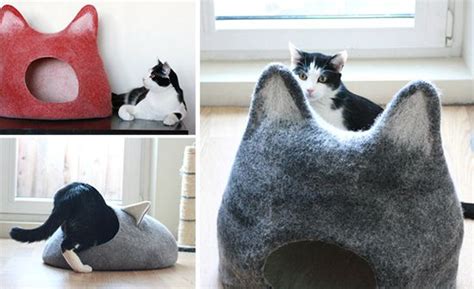A Different Kind Of Felted Cat Cave From Agnes Felt Hauspanther
