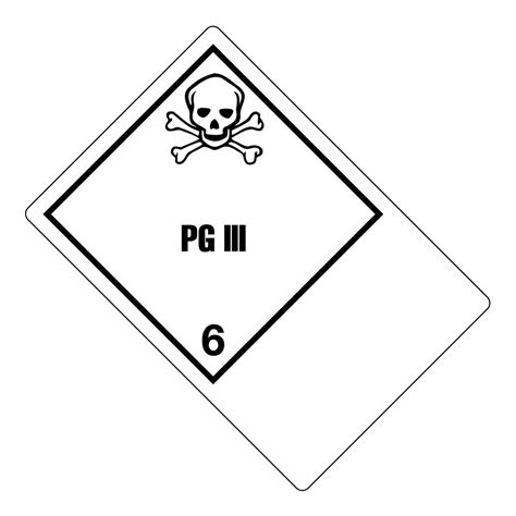 Hazard Class Pg Iii Worded Shipping Name Large Tab Blank Label
