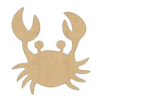 Crab Cutout Shape Laser Cut Unfinished Wood Shapes Craft | Etsy