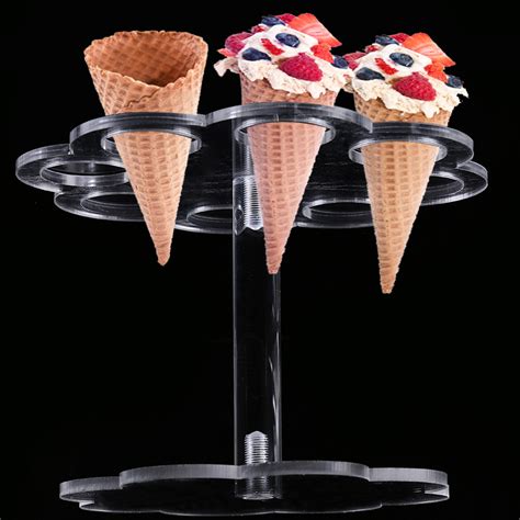 Wanted to make these for so long, finally got around to it with the help of my two nieces! 8 Holes Ice Cream Stand Holder Display Rack Cupcakes Cone ...