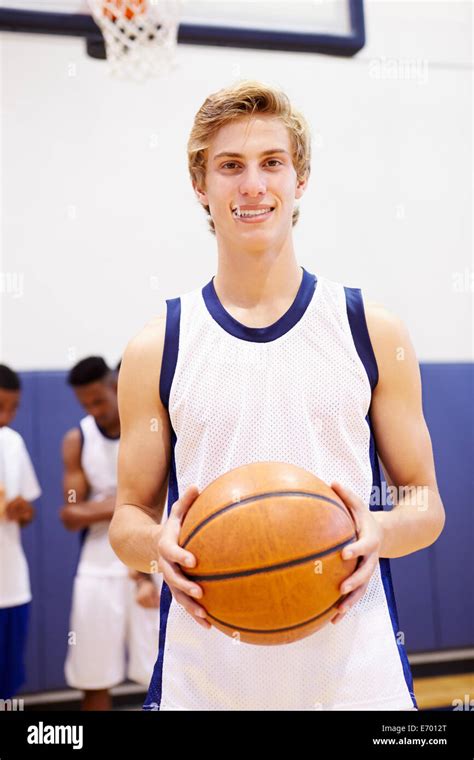 Portrait Of High School Basketball Player Stock Photo Alamy