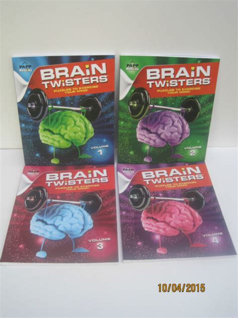 Brain Twisters Puzzles To Exercise Your Mind Volumes 1 4 By Papp