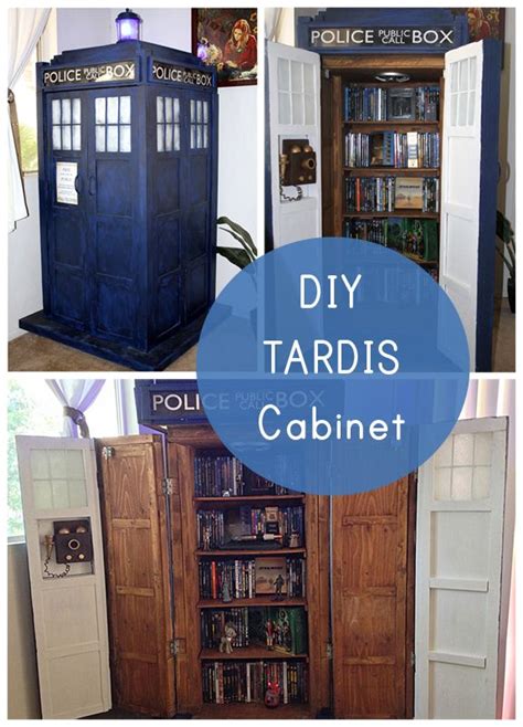 Geek Decor Diy Tardis Bookshelf Cabinet Our Nerd Home