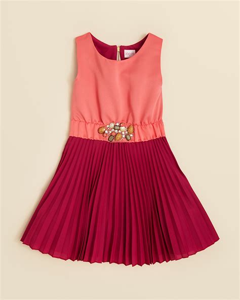 Zoe Girls Pleated Colorblock Dress Sizes 7 16 Bloomingdales