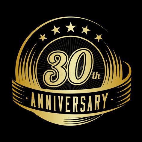 30 Years Anniversary Design Template 30th Anniversary Celebrating Logo