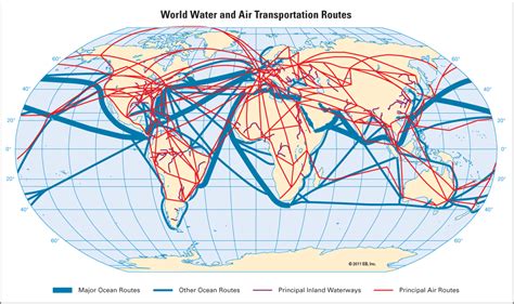 Transportation World Water And Air Transportation Routes Kids