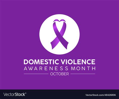 National Domestic Violence Awareness Month Vector Image