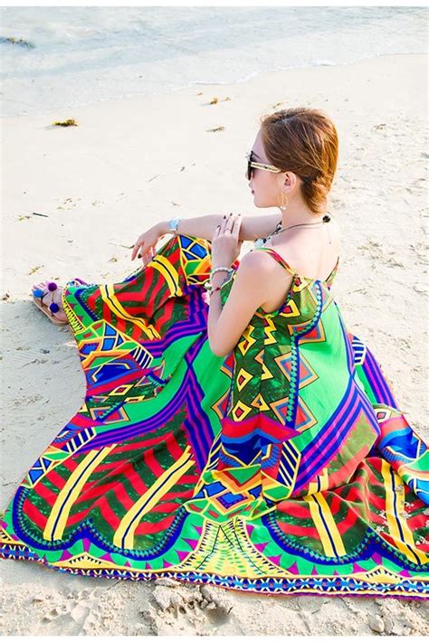 Hualong Strap Sleeveless Chiffon Beach Party Dresses Online Store For