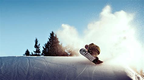 Snowboard Hd Wallpapers Snowboarding In Fresh Powder Uhd 4k Wallpaper