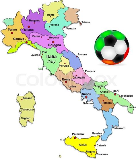 Recently, the integrity of the italian football has come into question. Italy football map | Stock Vector | Colourbox