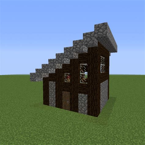 Small Cobblestone House - Blueprints for MineCraft Houses, Castles