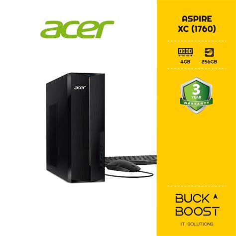 Acer Aspire Xc 1760 Desktop Pc Xc1760 12100w11 Xc1760 12100w11 4gb