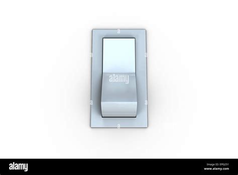 Digitally generated white flip switch Stock Photo - Alamy