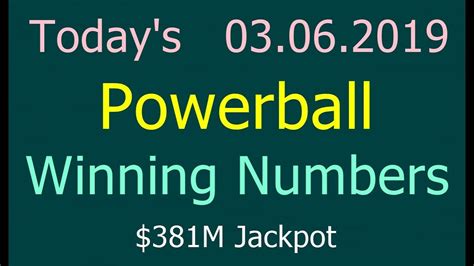 John and lisa robinson of munford were the first to reveal themselves as the winners, and they appeared on the today show just a couple of days after the january 13th drawing to talk about the win and show off. Today Powerball Winning Numbers 6th March 2019. Powerball ...